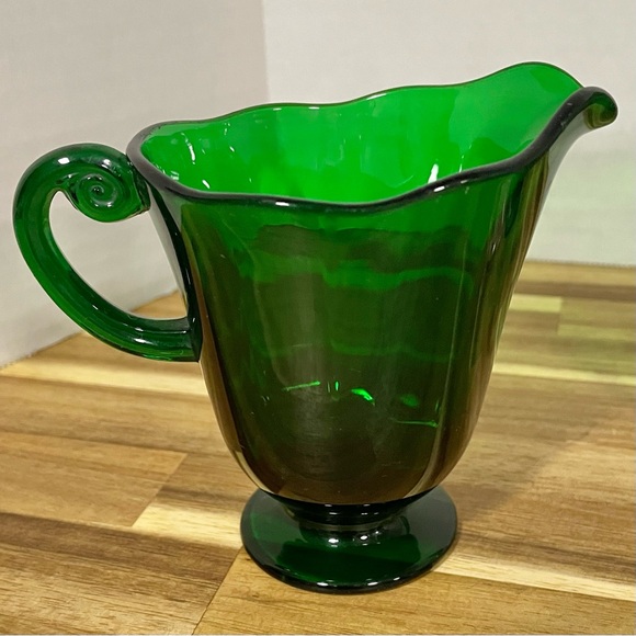 Vintage Anchor Hocking Forest Green 5 Various Pieces - Picture 5 of 9